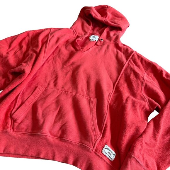 BDG Urban Outfitters Red Hoodie Sweater Sweatshirt Cozy Terry Size Large Women's - Picture 5 of 11